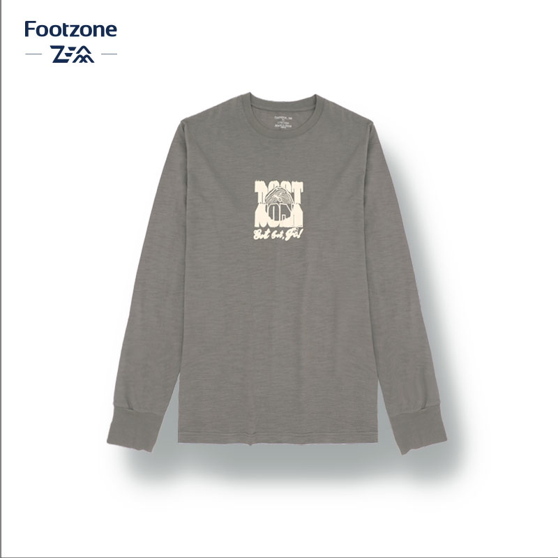 宽松款男士秋装原野年轮概念印花圆领长袖套头卫衣FCD41A60242