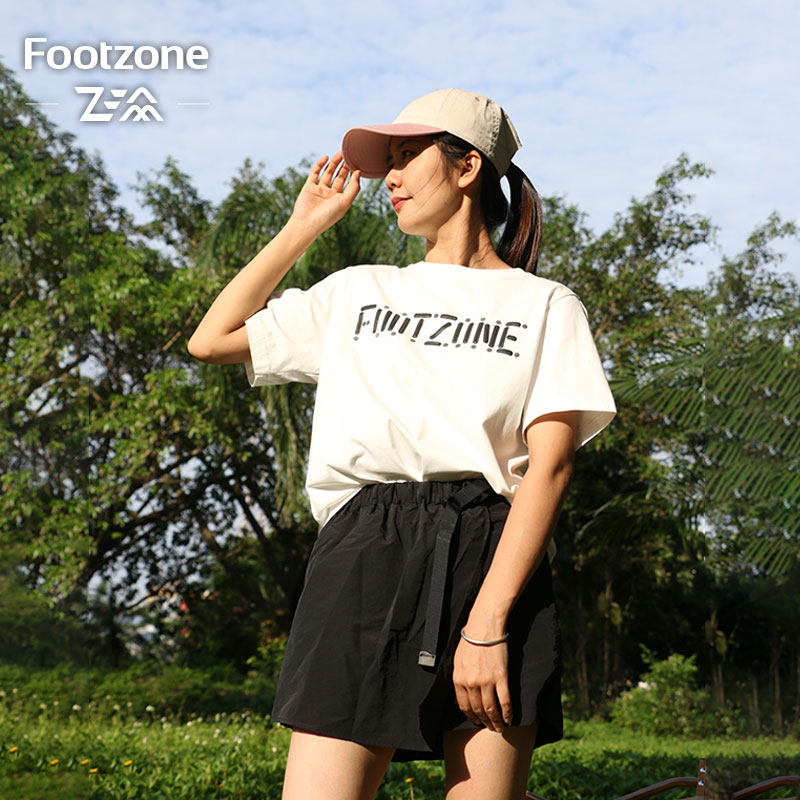 夏季舒适简约透气宽松T恤前胸拉桨凸感英文字母女上衣FCE22A50752