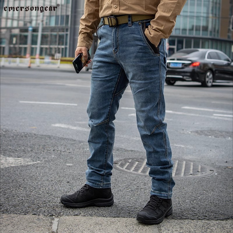 爱默生放逐牛仔裤男考度拉耐磨莱卡弹力战术裤松紧腰围多袋工装裤