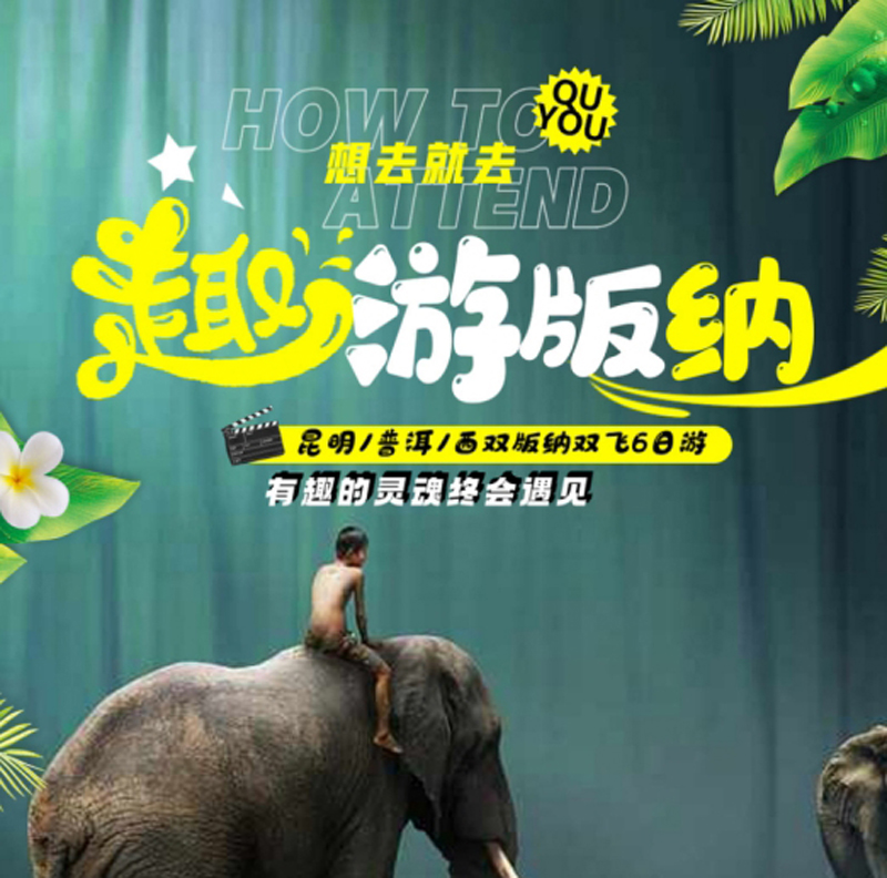 【往返】版纳旅游定制文件册双人出游