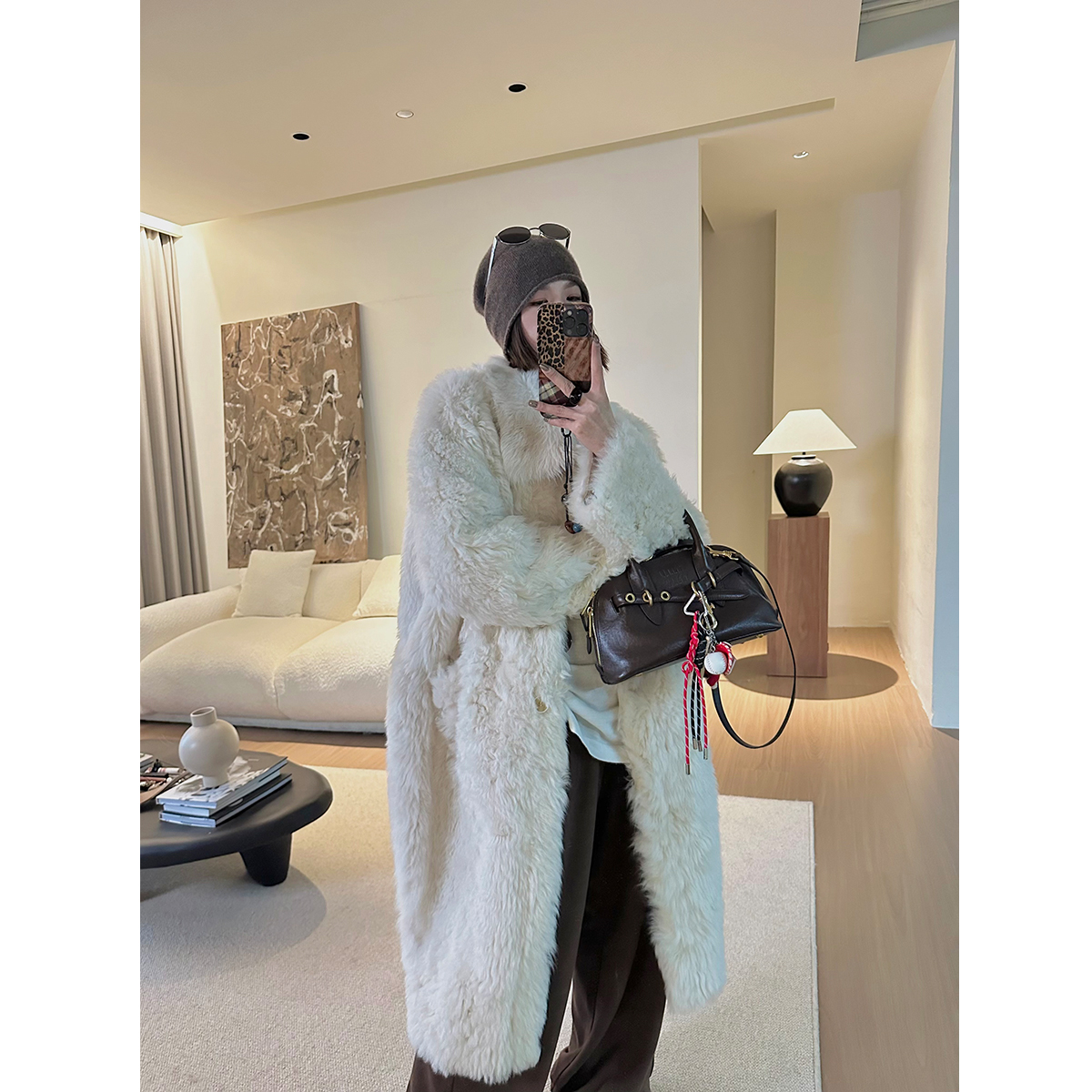 李嗨嗨 LEHEIHEI【托斯卡纳】24FW/托卡羊皮毛一体长款皮草 24538