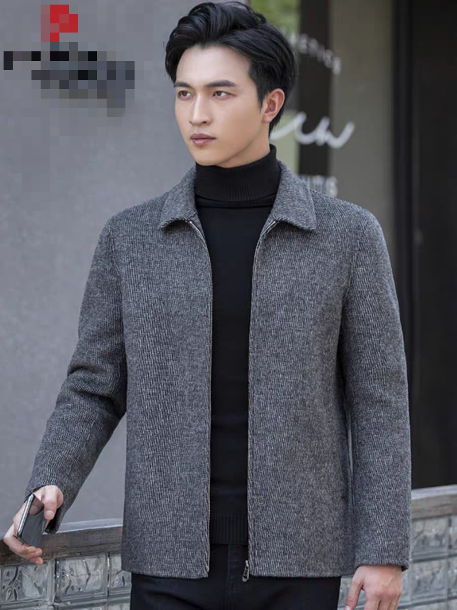 裁剪纸样男士双面呢翻领夹克纸样