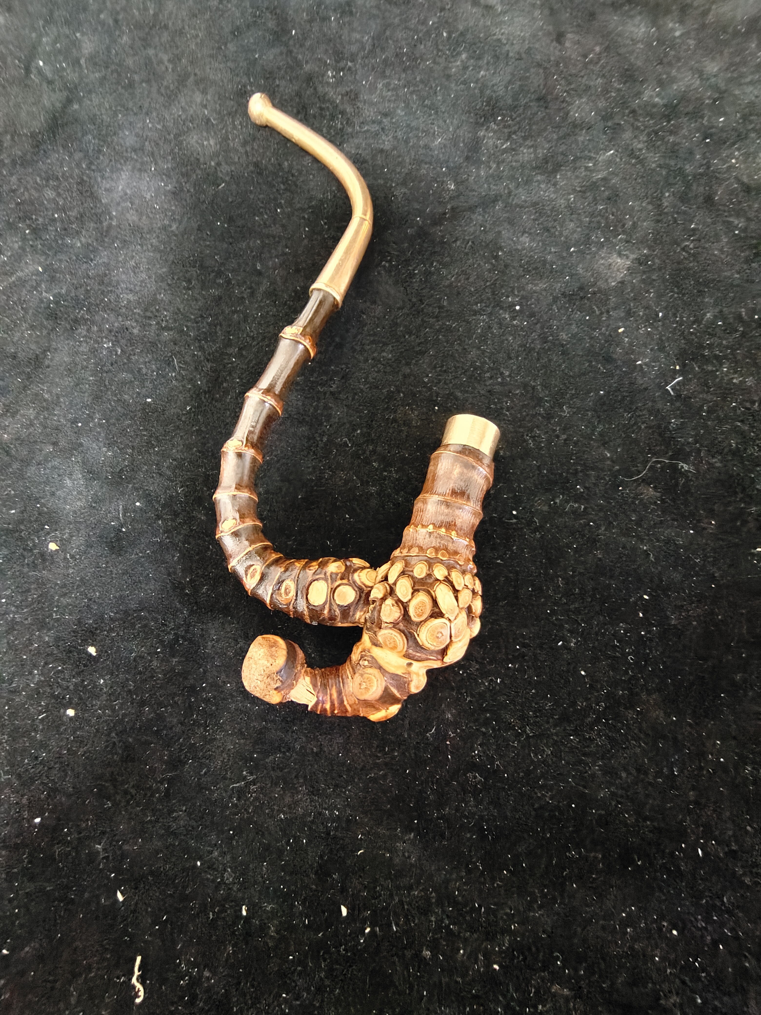 贵州手工竹根烟斗黑竹（直播间一物一拍）