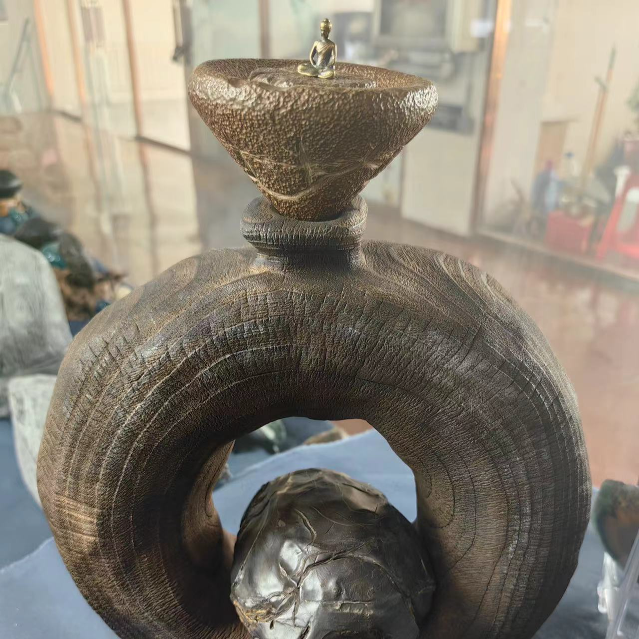龟纹石天然原石摆件茶宠茶盏—图片仅供参考