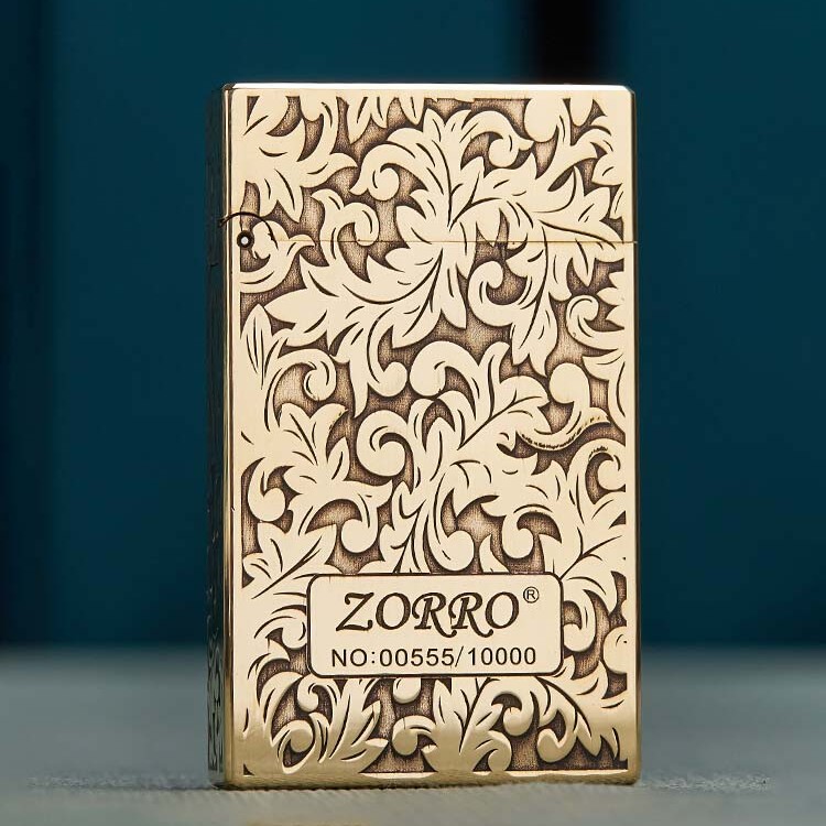 ZORRO佐罗网红钢音打火机创意朗声552大唐草个性精雕复古防风