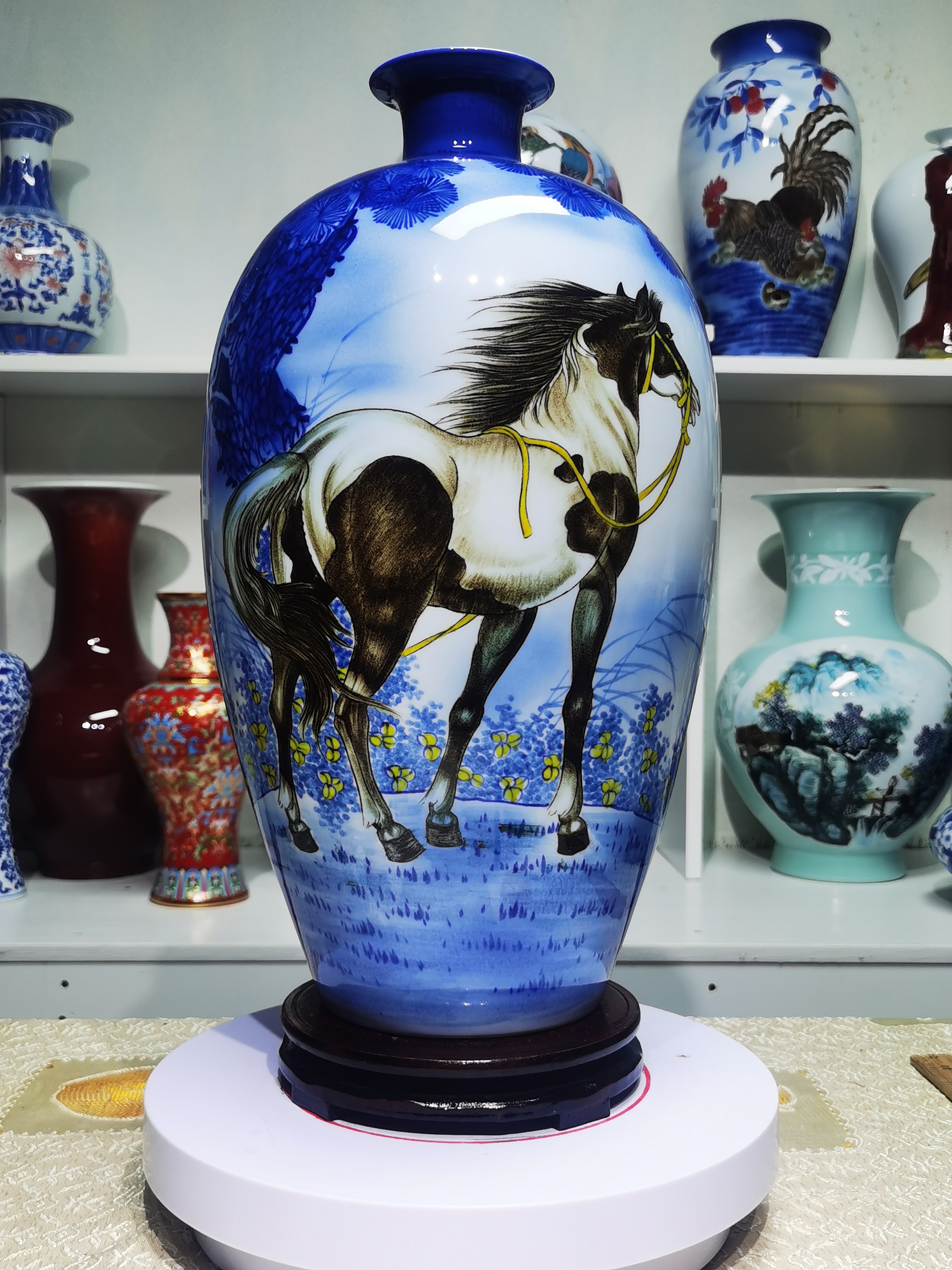 景德镇陶瓷手工手绘花瓶