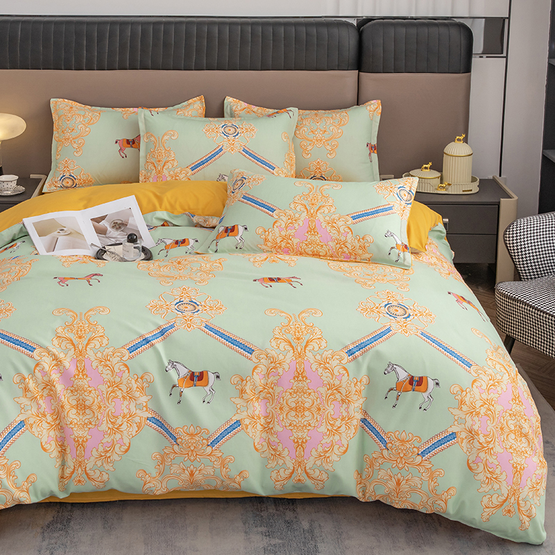 皇马被套单件【200x230】加厚磨毛亲肤学生单人双人四季床用斜纹