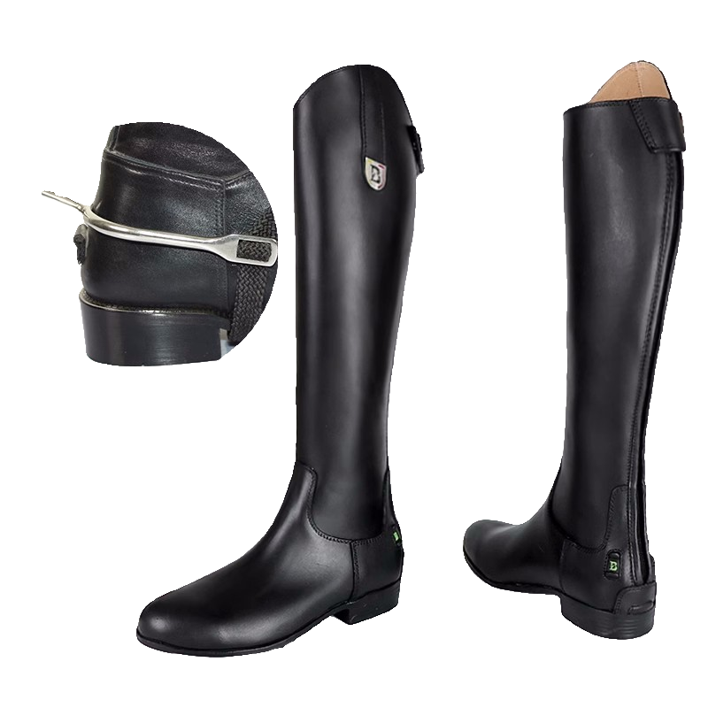 品质牛皮马术长靴马术马靴舞步马靴长靴骑马长靴男女骑士马靴时尚