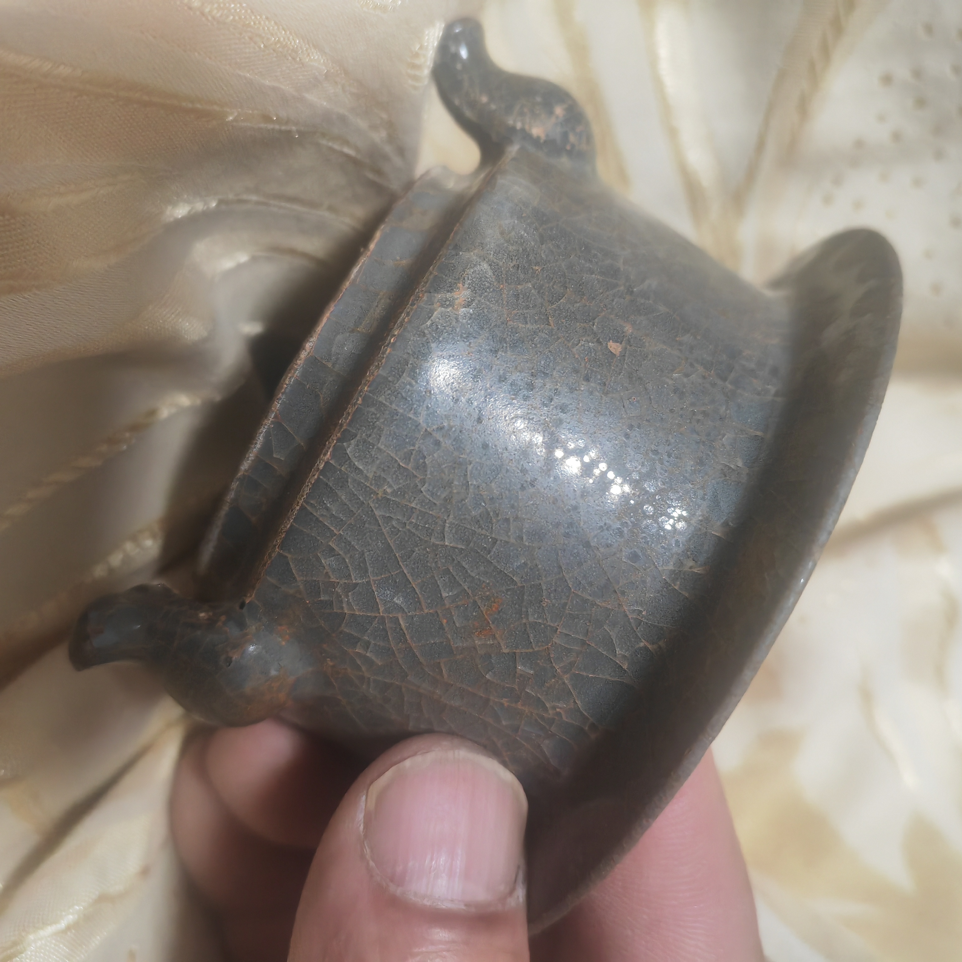 老物件龙泉青瓷小香炉