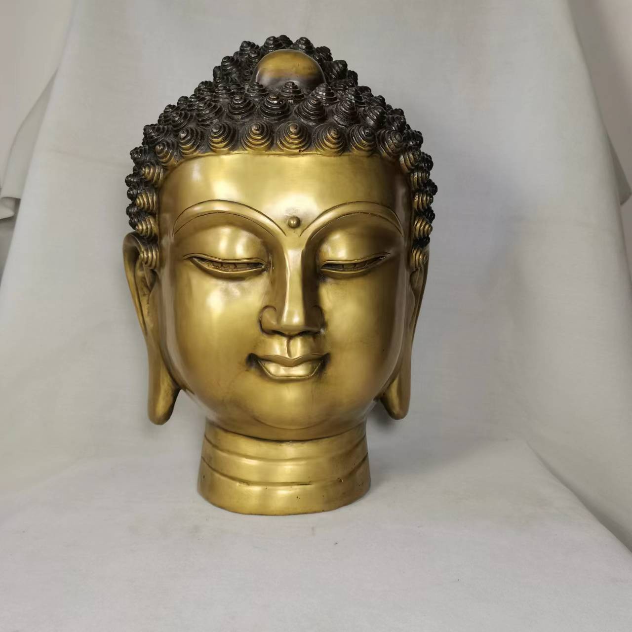 华夏青铜器纯铜像鎏金财神复古貔貅弥勒佛老物件大号关公家居摆件