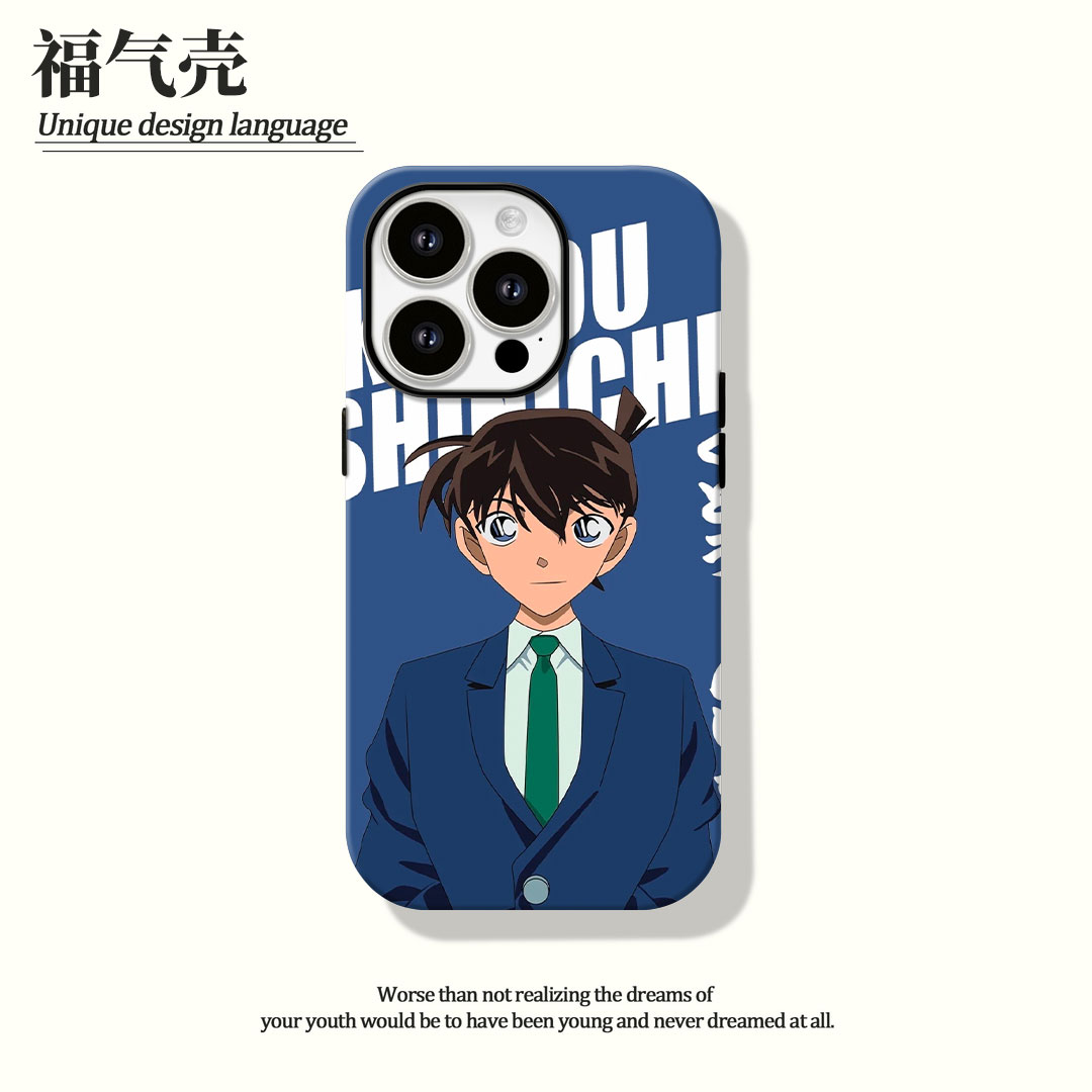 工藤新一图案菲林二合一适用苹果16promax华为vivo小米oppo手机壳