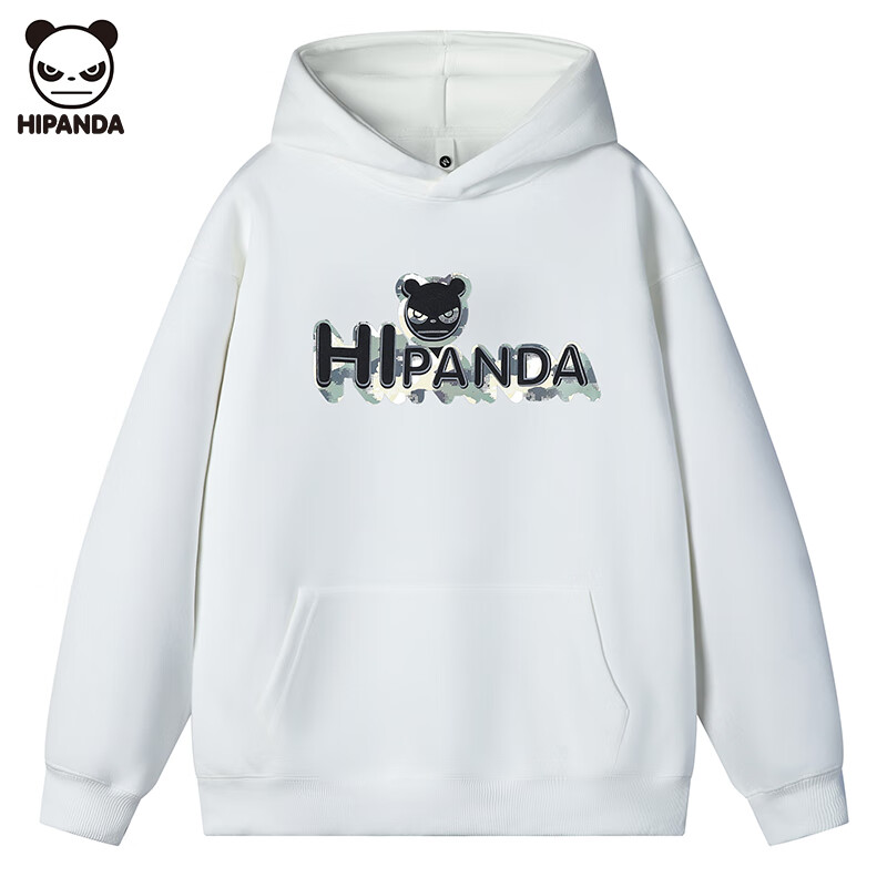 HI PANDA你好熊猫连帽卫衣男秋冬季新款时尚休闲宽松百搭帅气上衣