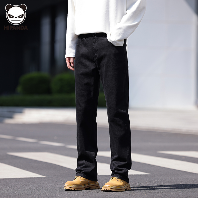 HiPanda夏季新品复古男士牛仔裤潮牌显高时尚扎染水洗直筒裤男