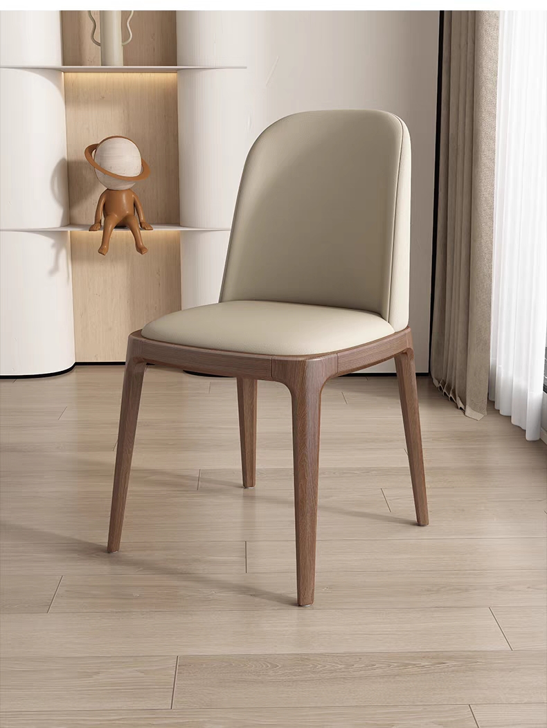 北欧实木餐椅家用轻奢靠背凳现代简约靠背椅凳子酒店餐厅书桌椅