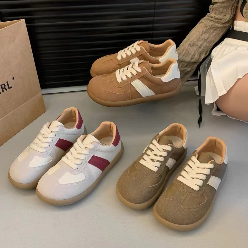 平底阿甘鞋女款2024新款秋季舒适圆头平底鞋百搭休闲德迅鞋901