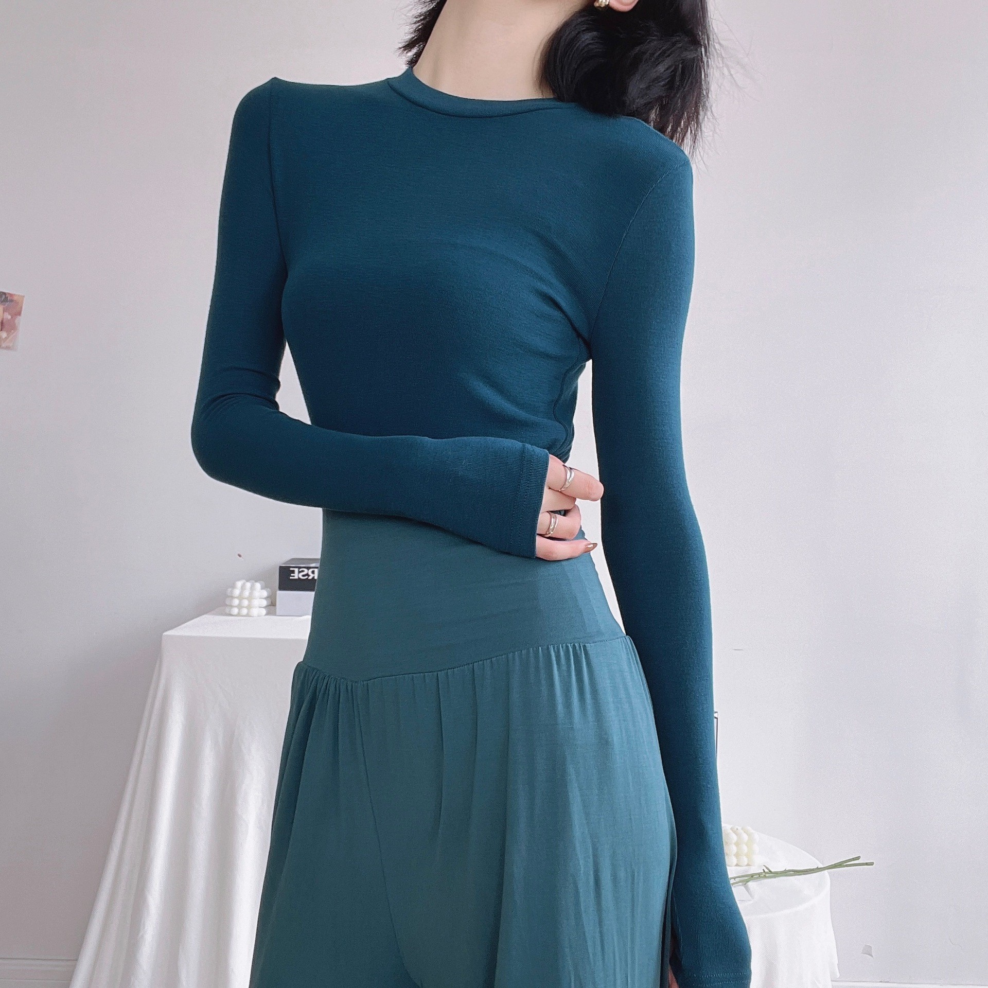 3112  舞蹈服现代舞练功服形体训练成人女舞蹈生日常穿搭上衣