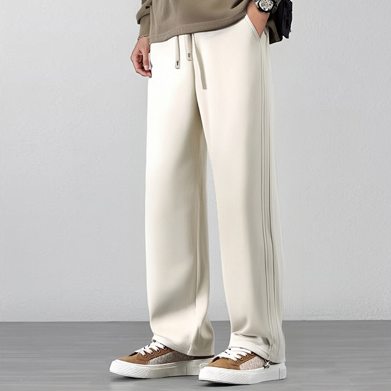 【轻奢男装】潮牌春秋季简约纯色抽绳时尚百搭大方宽松休闲裤X2053