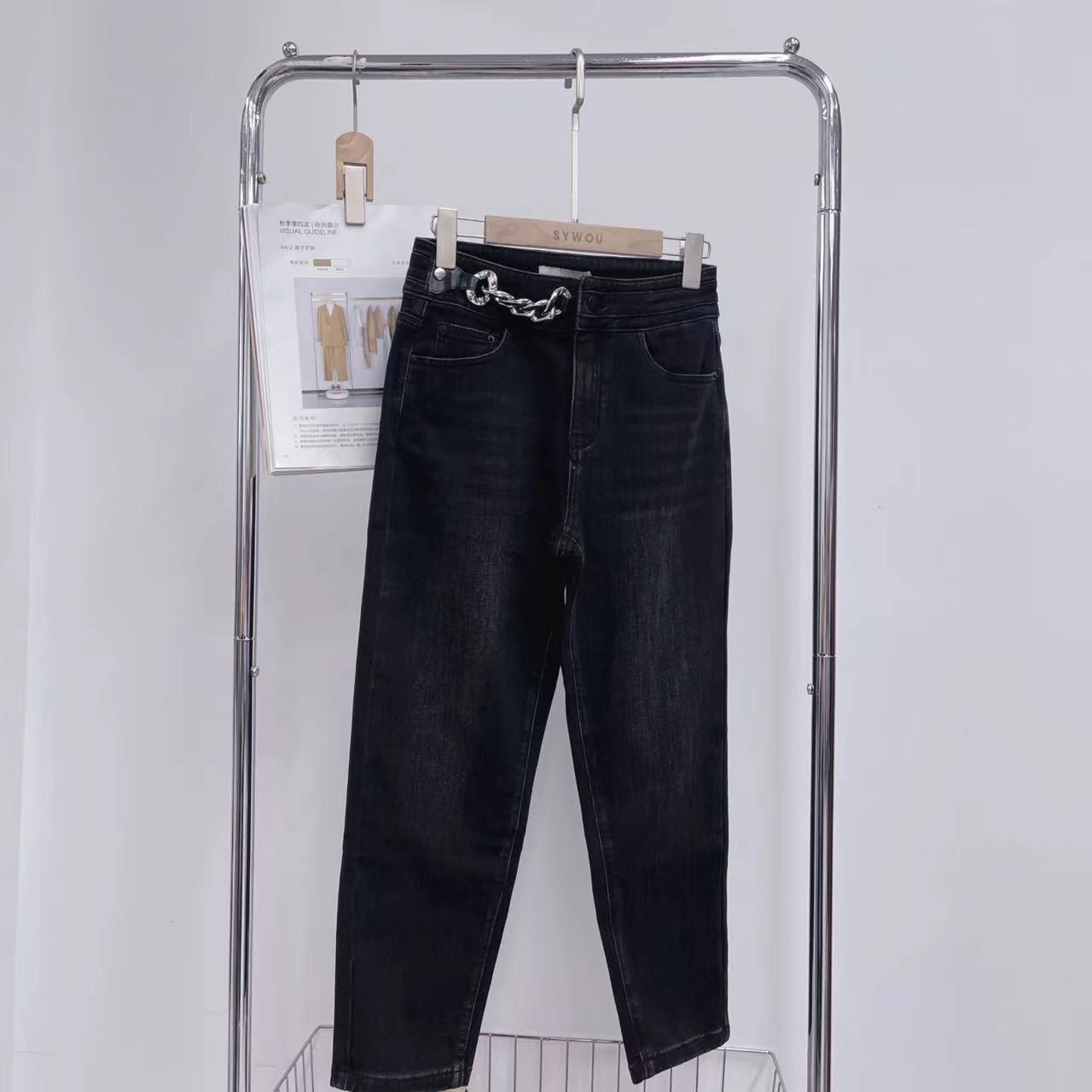 牛仔裤女棉2025时尚百搭休闲裤【615036】