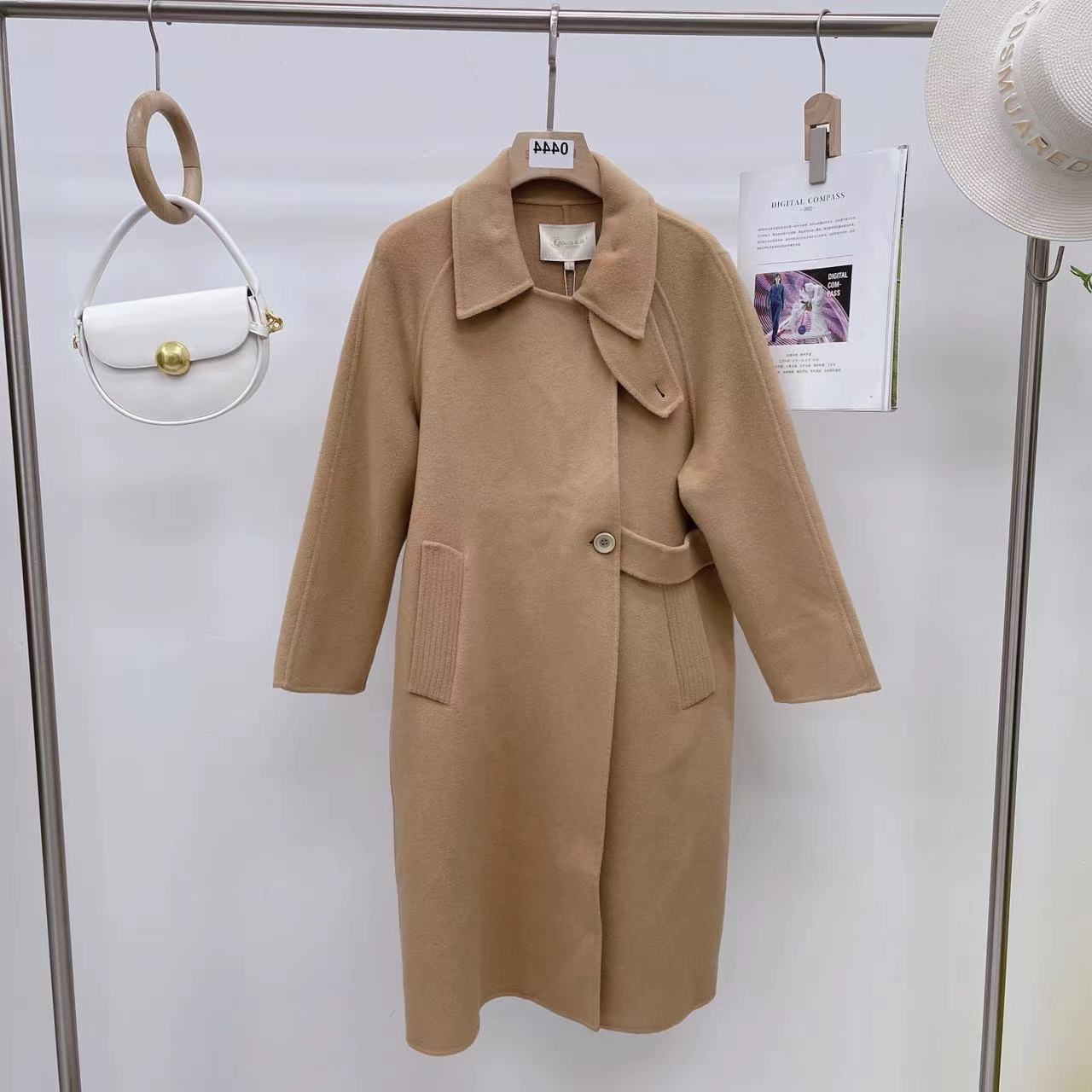 双面纯绵羊毛呢子大衣中长外套【51M905】