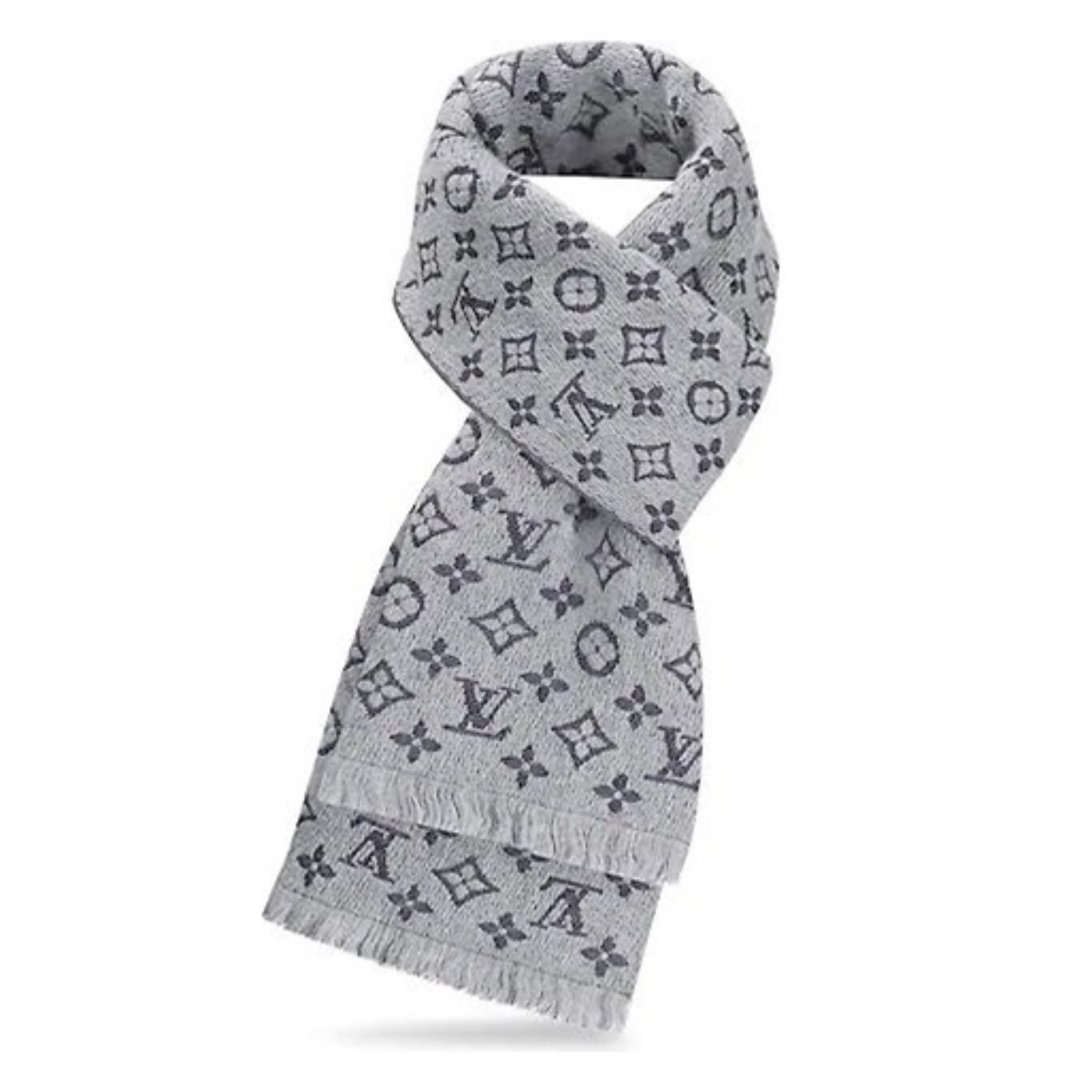 未使用 LouisVuitton/路易威登 （一点勾丝）路易威登满印羊毛围巾