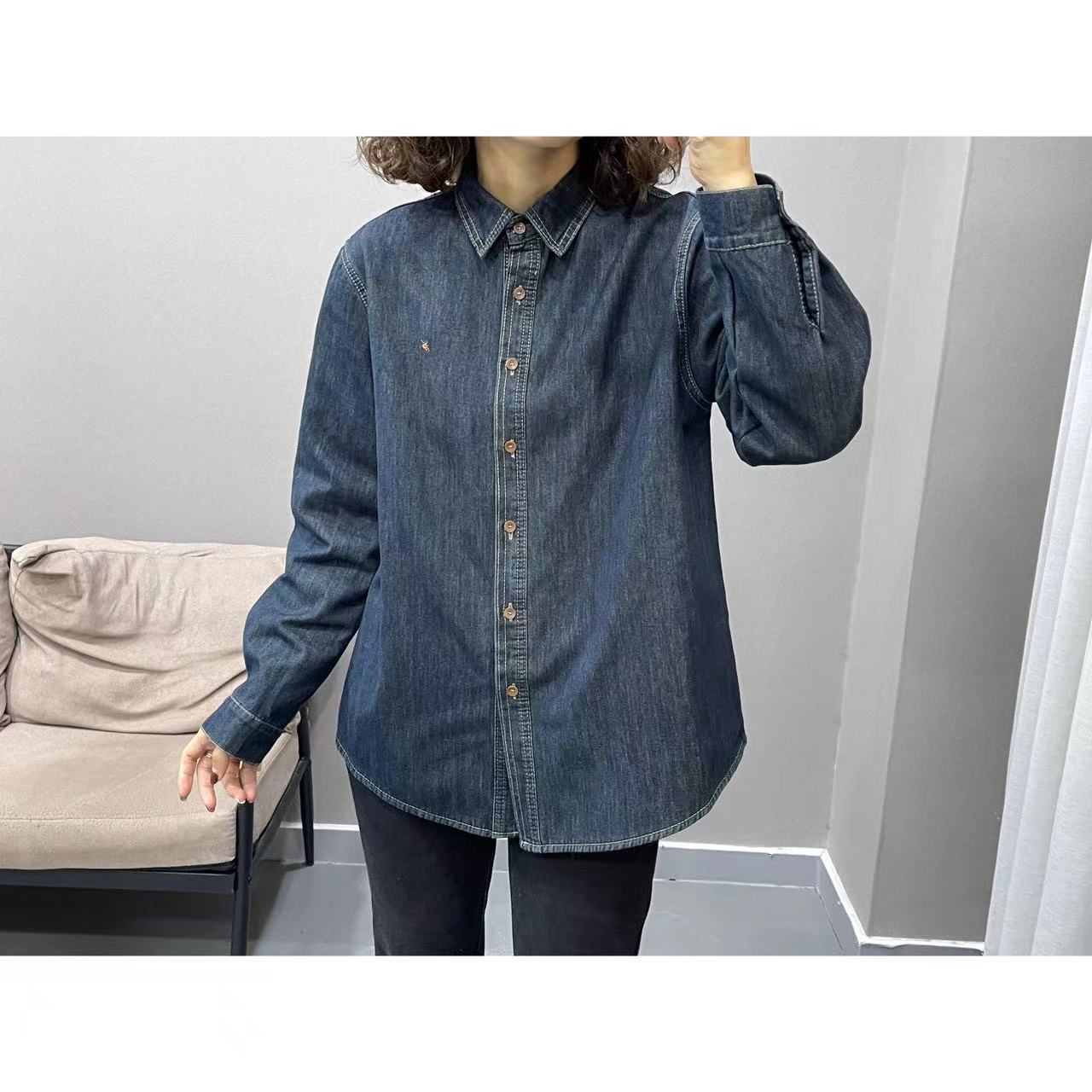  小马加绒牛仔衬衣