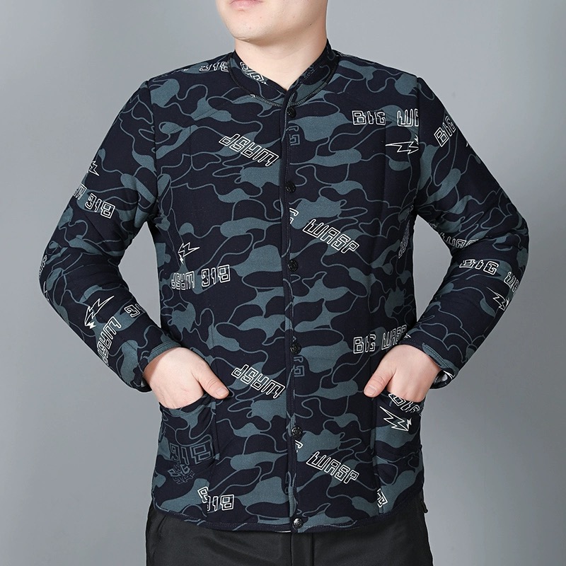 【2024】年轻款时尚迷彩男士休闲保暖棉外套男士外套冬季