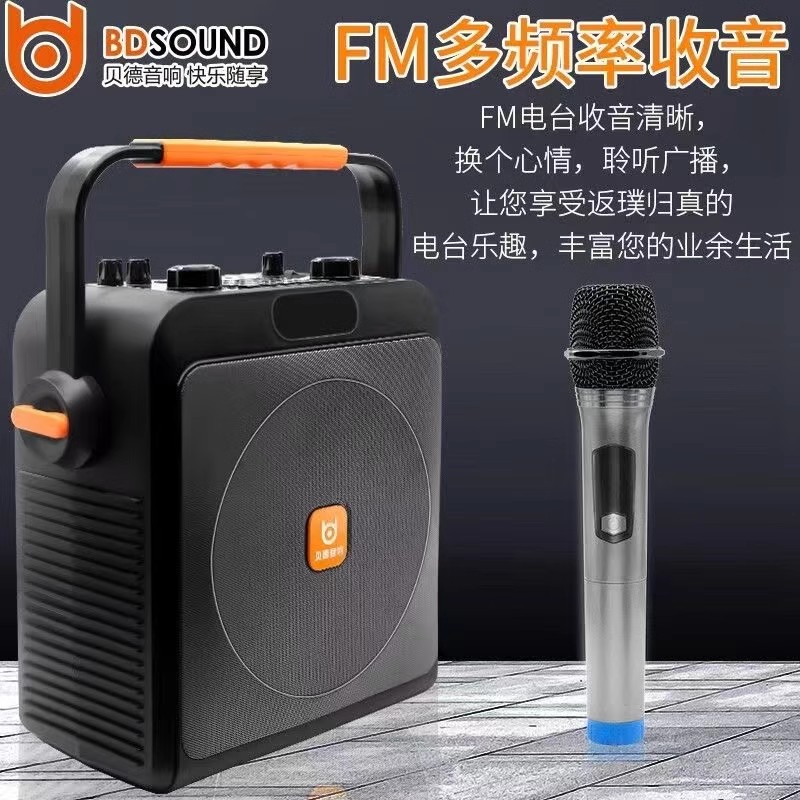 贝德风云BD-H2125便携式直播声卡音箱蓝牙手提广场K歌音响