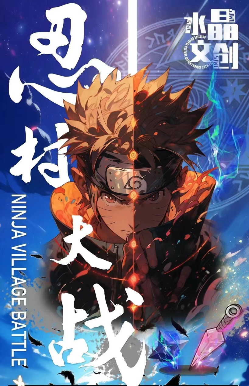 【小土豆推荐】忍村大战水晶文创 B5收藏大卡微闪磨砂卡（默认代拆）