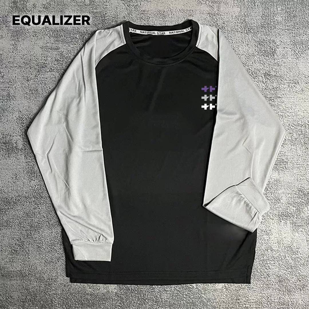 EQUALIZER草牌投篮服长袖T恤运动训练健身跑步拼色圆领男速干秋冬