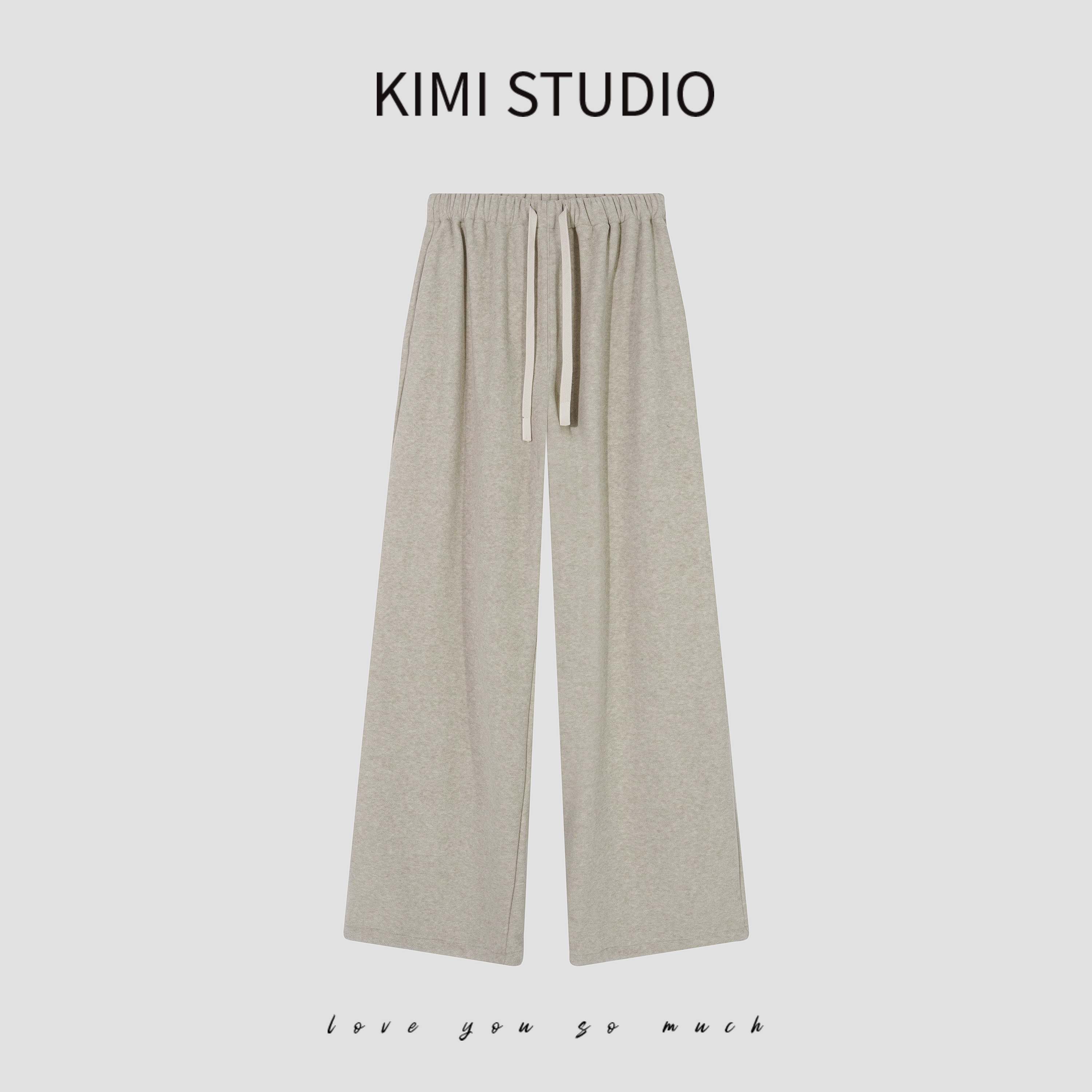 AW241180  冬季加厚宝宝绒弹力腰直筒毛巾裤