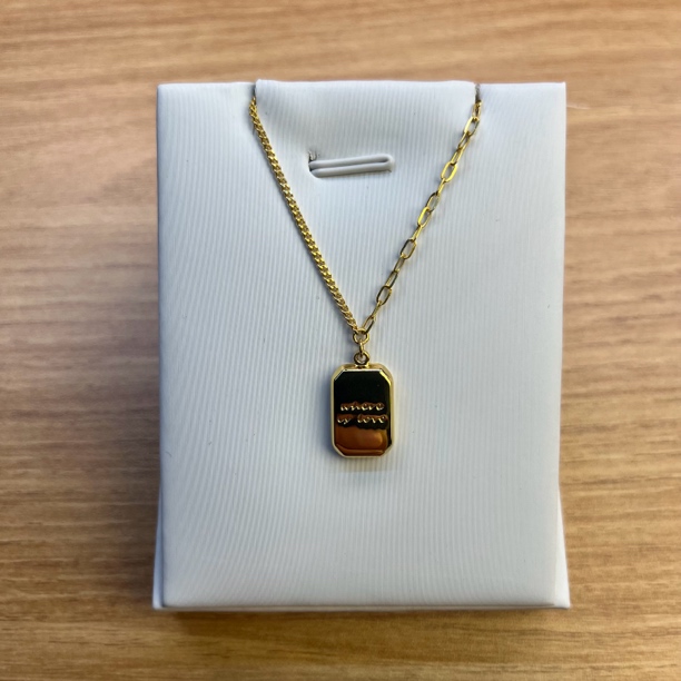 纯万福黄金 足金5G工艺 长方形巧克力套链吊坠 按克卖