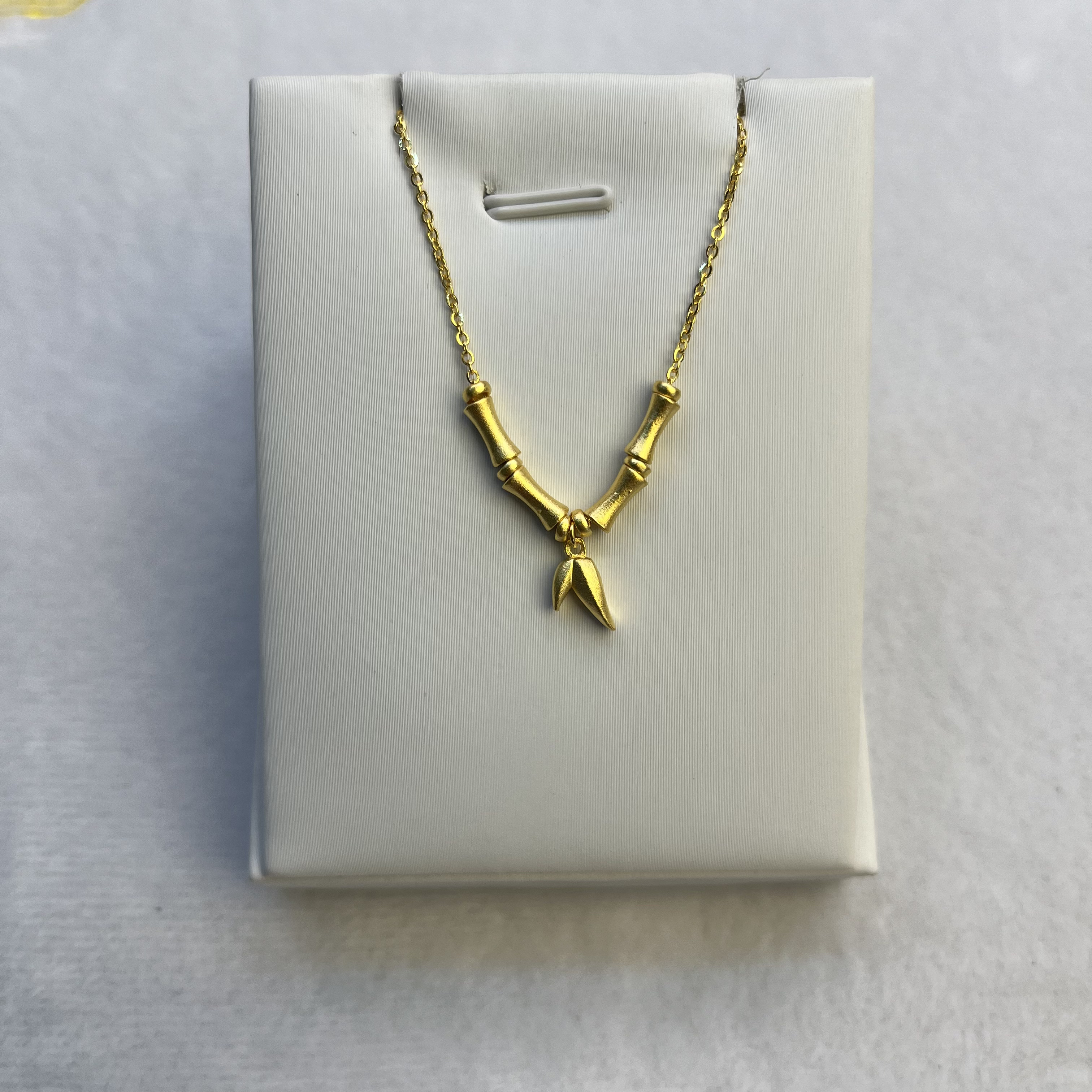 足金999 黄金5g工艺 时尚竹节套链 黄金按克卖