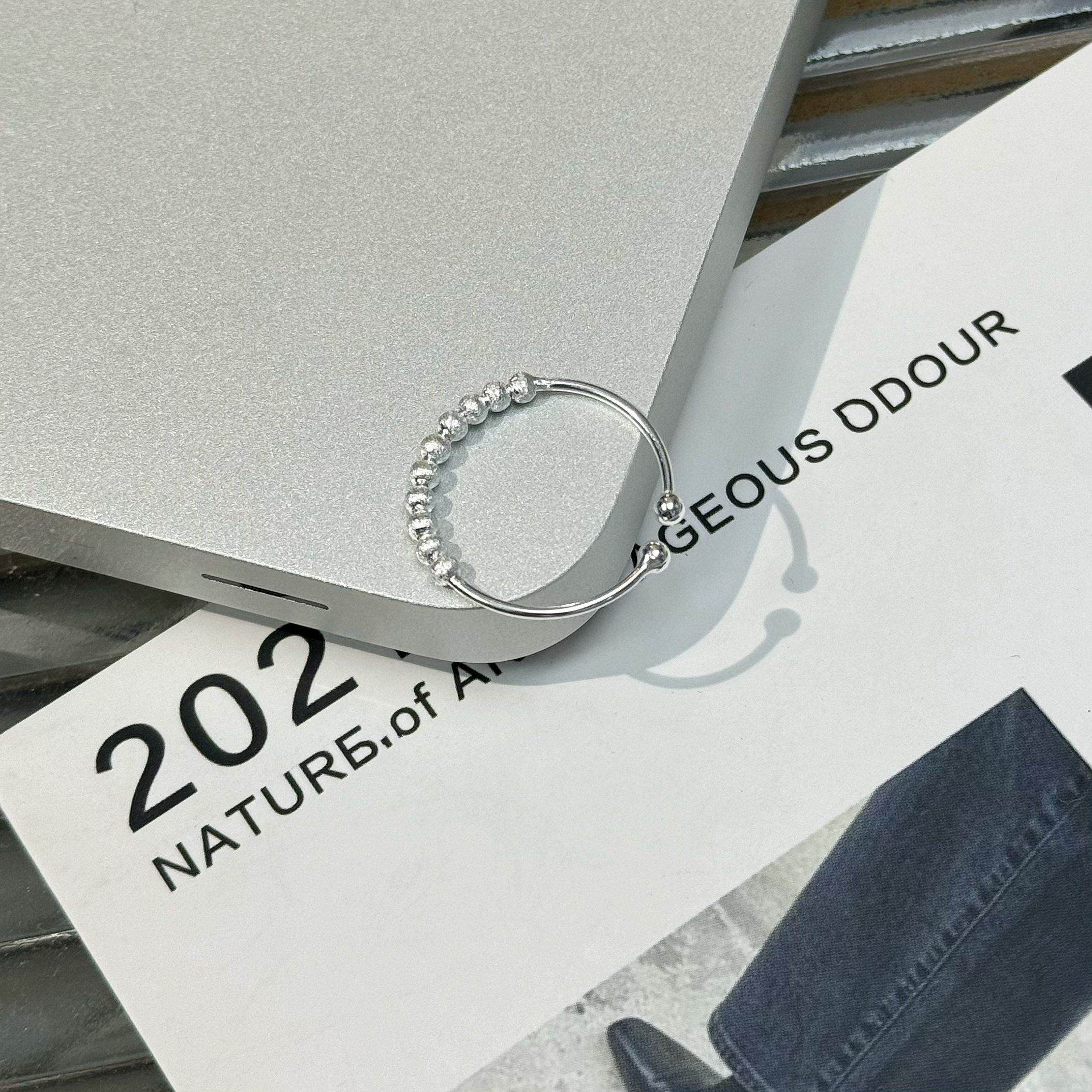 早兰 925银戒指 【星铃戒指】S925银戒指可调节时尚时尚百搭简约