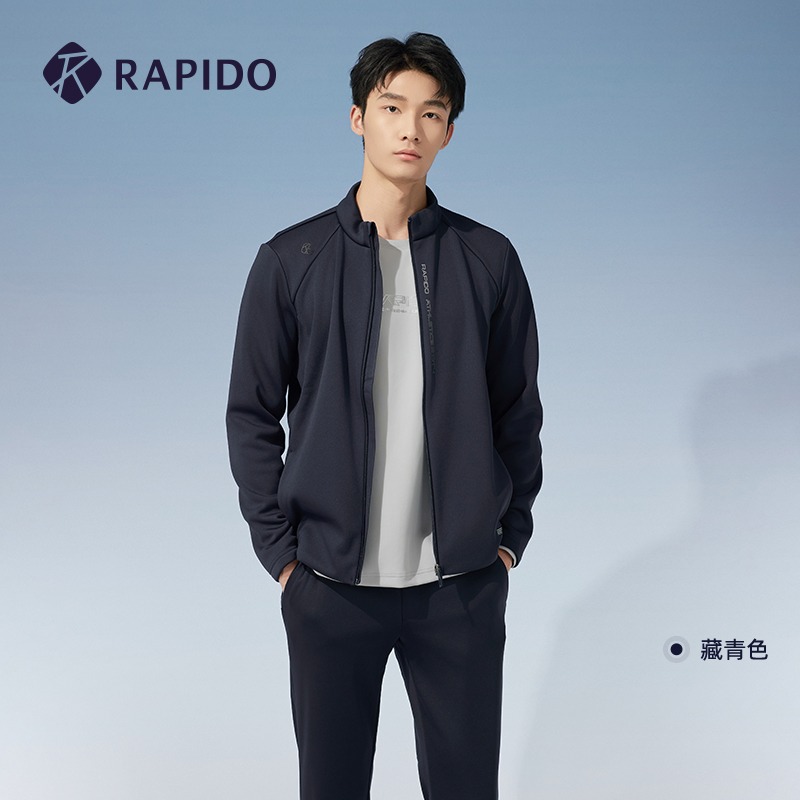 【都市运动风】RAPIDO雳霹道2025秋新款男士加绒立领夹克CN4976E04