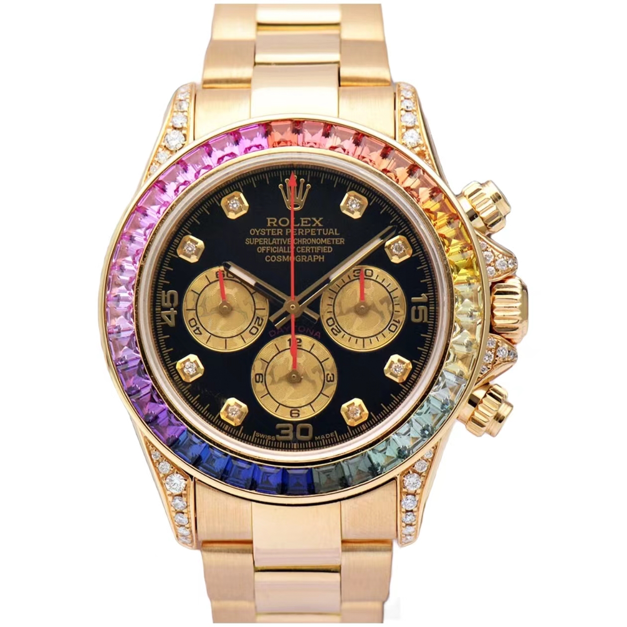 99新 Rolex/劳力士 16528/后钻彩虹迪/40mm/自动机械/男表