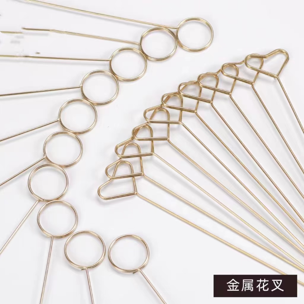 【1帮1】新款卡片金属花束包装金属卡片夹金色卡片插花店diy
