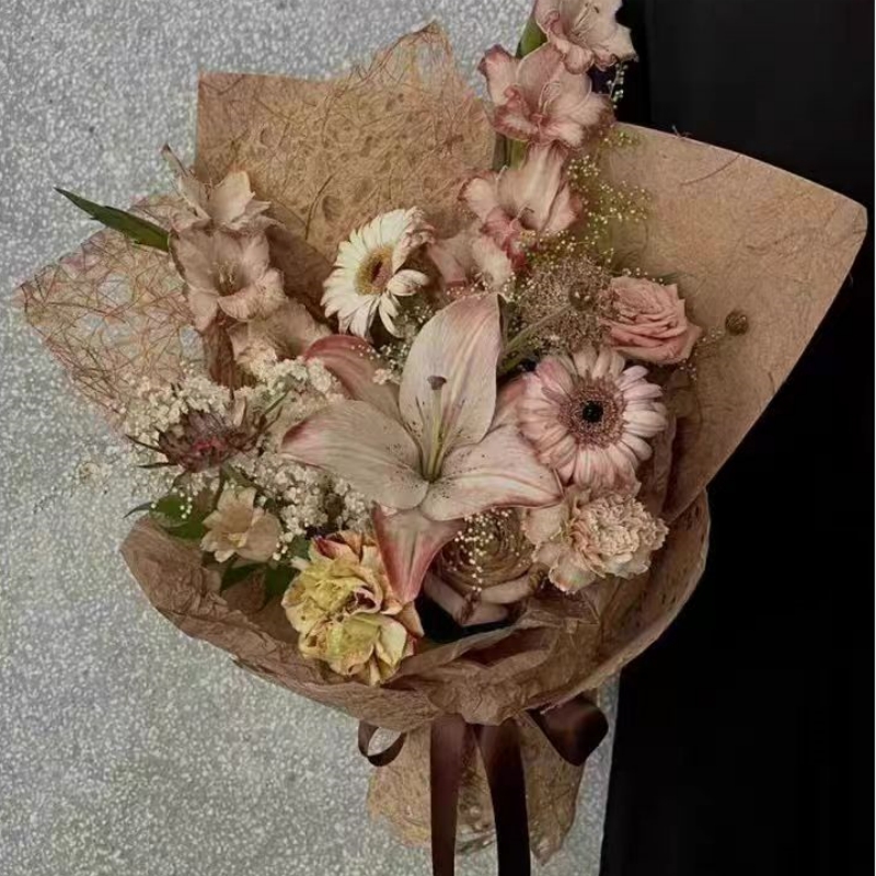【1帮1】梦幻麻卡龙花束包装纸镂空艺术包花纸花店花艺包花纸 