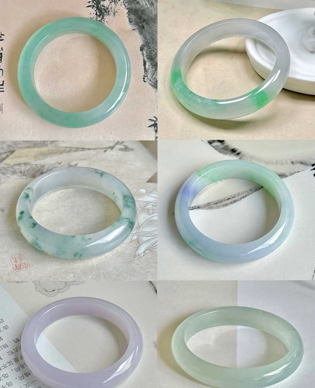 正圈天然缅甸翡翠手镯(多样性发一)手镯玉镯 玉手镯点菜直播