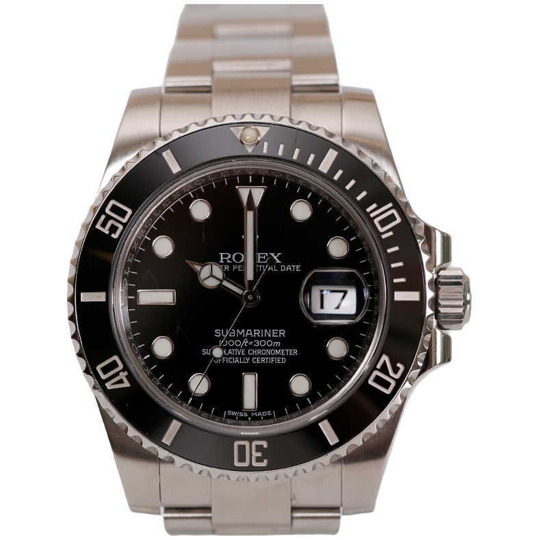 95新 Rolex/劳力士 黑水鬼116610带日历19全套自动机械藏表家