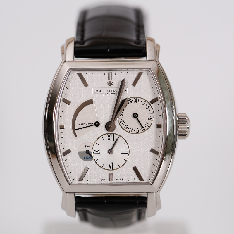 95新 Vacheron Constantin/江诗丹顿 马耳他47400双时区白金单表