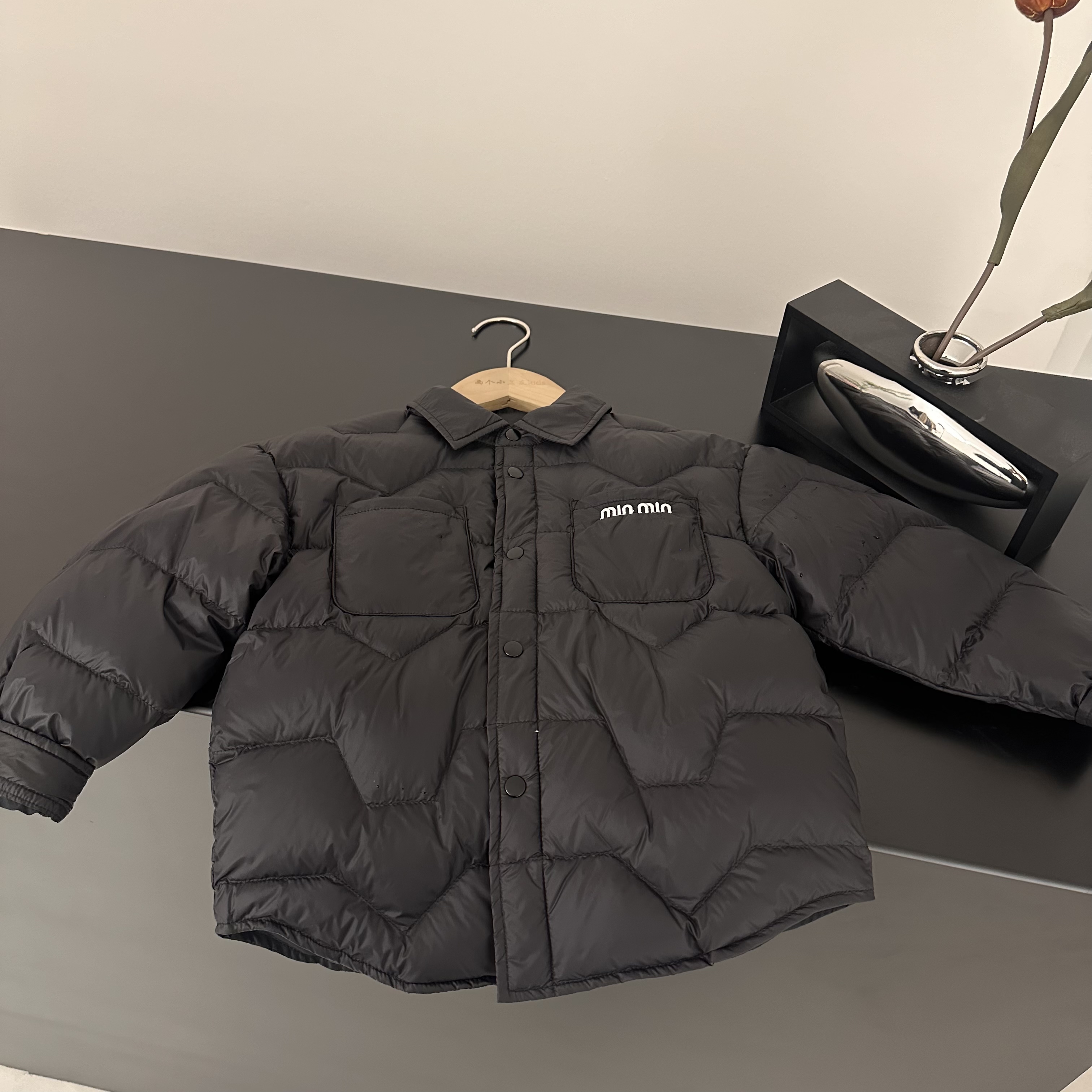 【小盆友现货】2024冬季新款儿童时尚韩版白鸭绒轻薄羽绒服衬衫6767