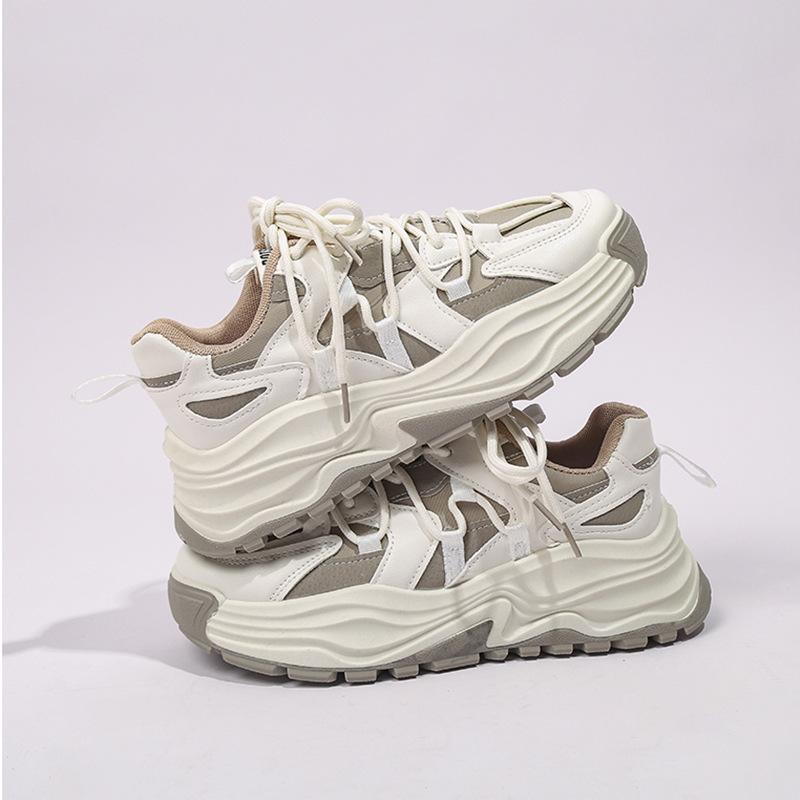 回力瑞老爹鞋女2024春秋韩版ins厚底百搭女鞋学生双绑带运动休闲