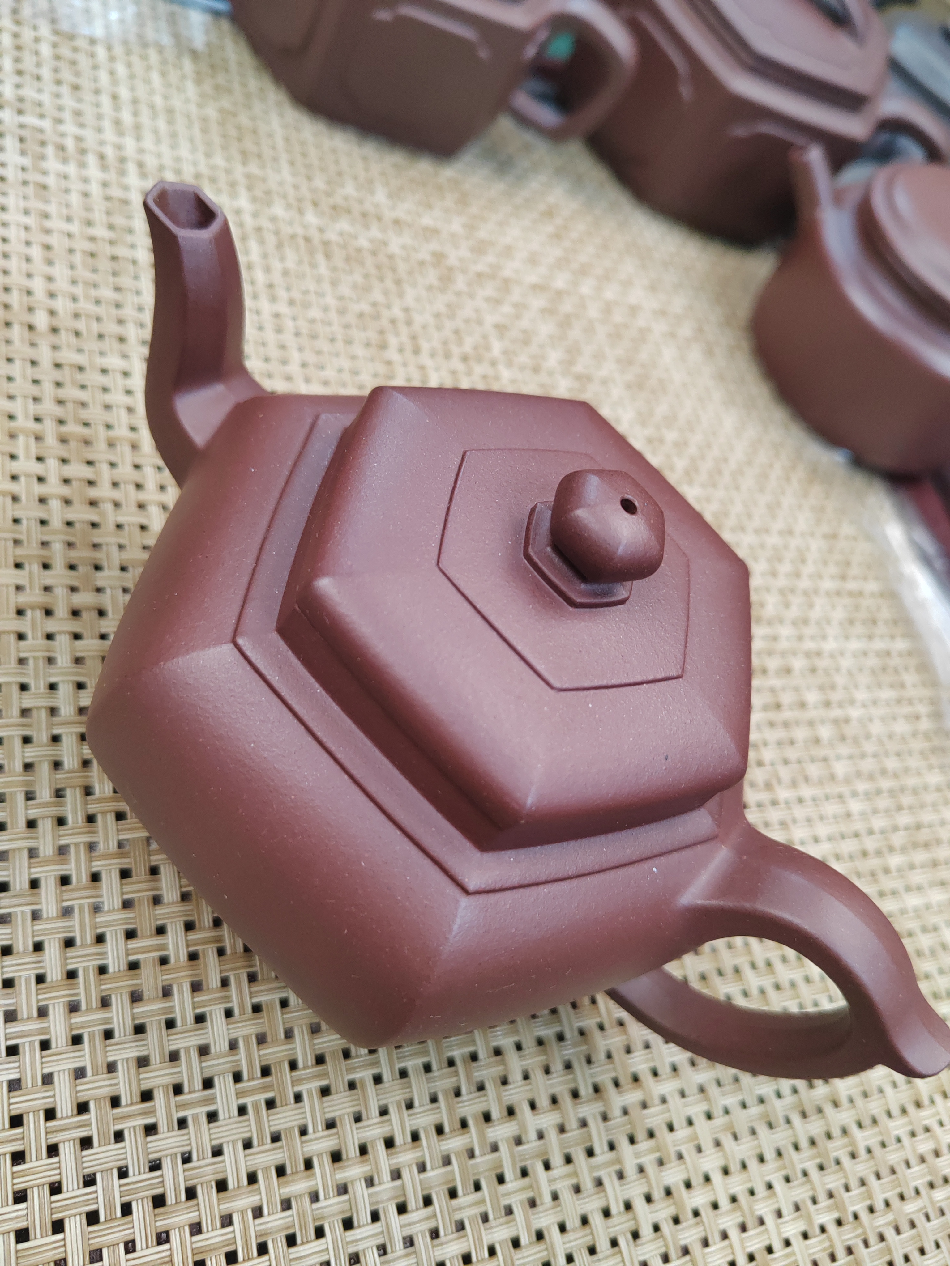 紫砂壶原矿底槽清做工精细六方宫灯