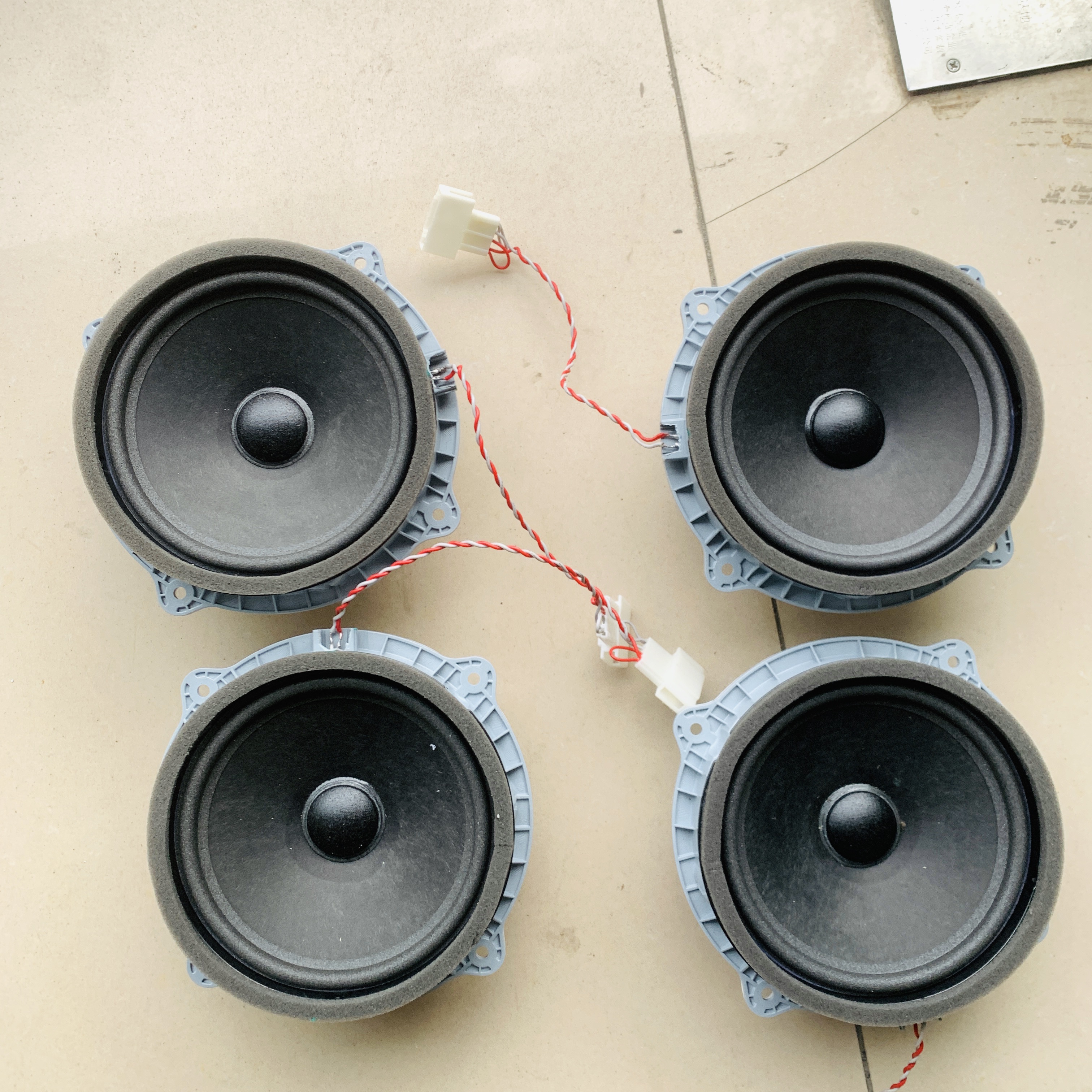 4只拆车音响6.5寸BO羊毛盆喇叭中低音套装喇叭改装大众日产音响