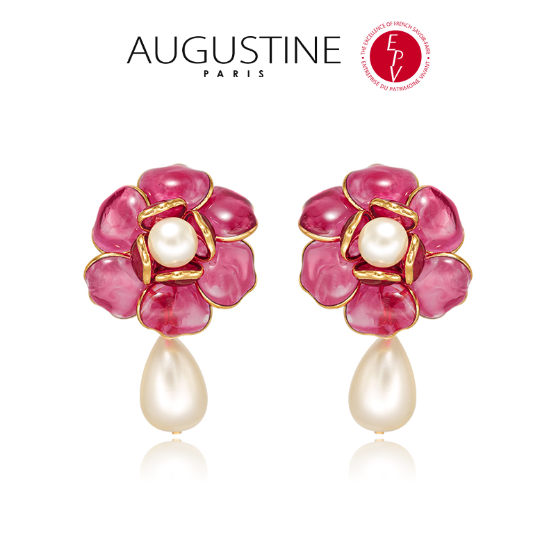 AZLOOK【法国进口】AUGUSTINE 奥古斯汀山茶花系列耳环吊坠高级感女