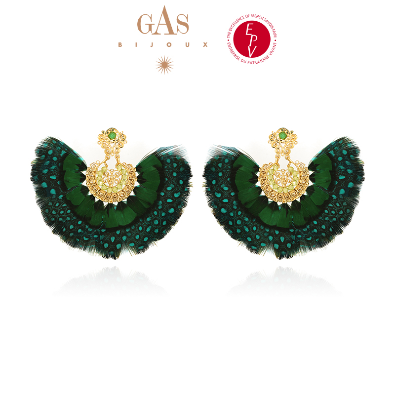 AZLOOK 耳环 【法国进口】GAS BIJOUX 羽之翼羽毛耳环