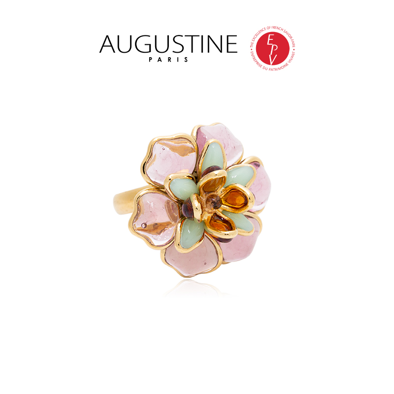 AZLOOK【法国进口】AUGUSTINE 奥古斯汀山茶花系列戒指2025新款爆款