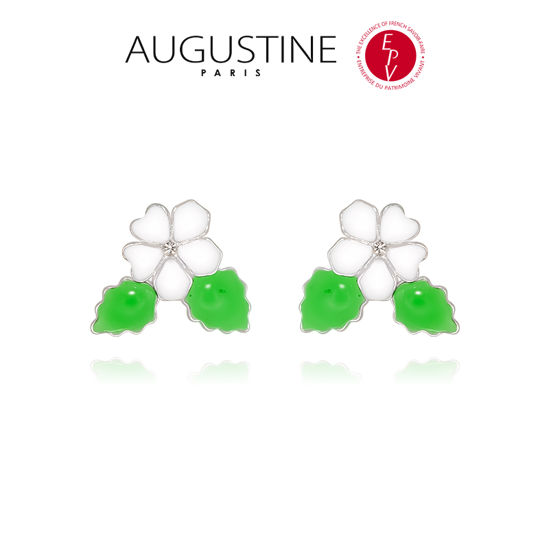 AZLOOK【法国进口】AUGUSTINE 奥古斯汀长春花系列耳环白色高颜值女