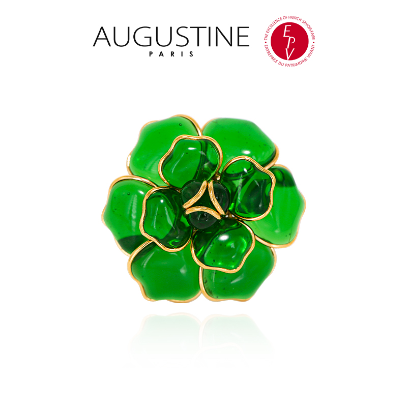 AZLOOK 铜合金胸针 【法国进口】AUGUSTINE 奥古斯汀山茶花系列胸针