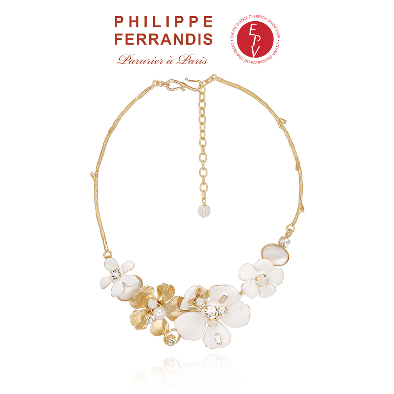 铜合金项链 AZLOOK【法国进口】菲昂迪斯繁樱绮梦白茶珍藏系列项链